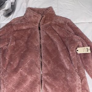 Blush pink zip up jacket